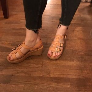 Strappy wedge Kork Ease brand sandal.